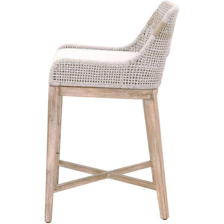 Image 3 Tapestry Counter Stool, Taupe &amp; White Flat Rope, Taupe Stripe more views