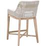 Tapestry Counter Stool, Taupe &amp; White Flat Rope, Taupe Stripe