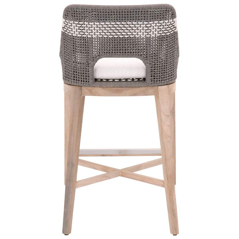 Image 5 Tapestry Outdoor Barstool, Dove Flat Rope, White Speckle Stripe more views