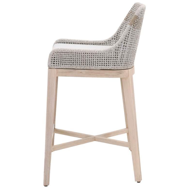Image 3 Tapestry Outdoor Barstool, Taupe &amp; White Flat Rope, Taupe Stripe more views