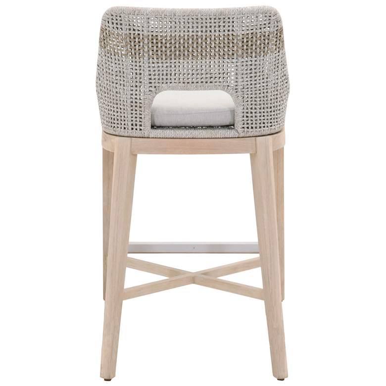 Image 5 Tapestry Outdoor Barstool, Taupe & White Flat Rope, Taupe Stripe more views