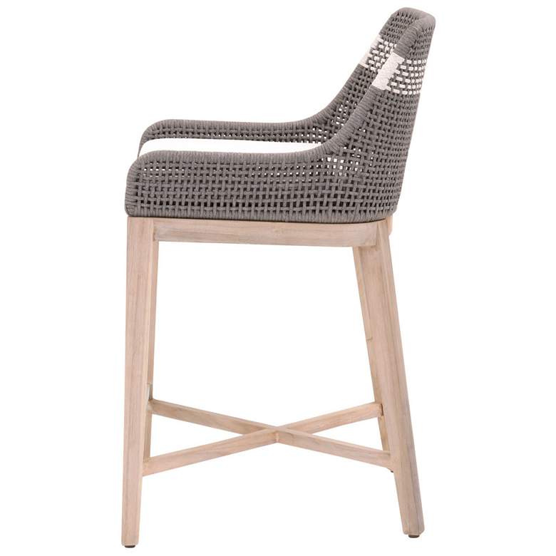 Image 3 Tapestry Outdoor Counter Stool, Dove Flat Rope, White Speckle Stripe more views