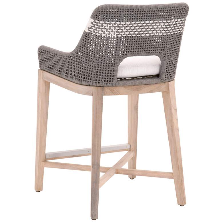 Image 4 Tapestry Outdoor Counter Stool, Dove Flat Rope, White Speckle Stripe more views