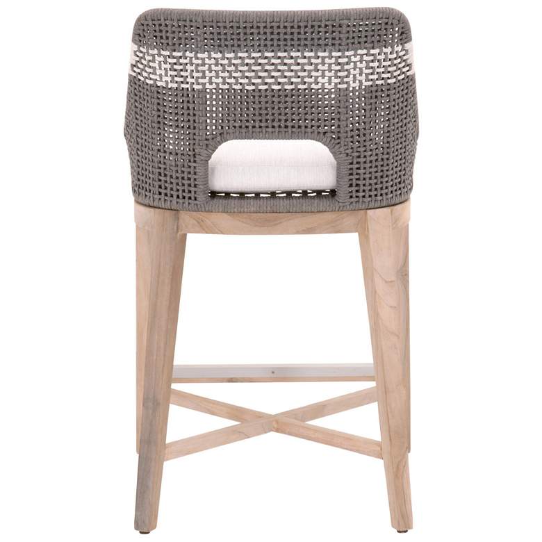 Image 5 Tapestry Outdoor Counter Stool, Dove Flat Rope, White Speckle Stripe more views