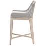 Tapestry Outdoor Counter Stool, Taupe &amp; White Flat Rope, Taupe Stripe