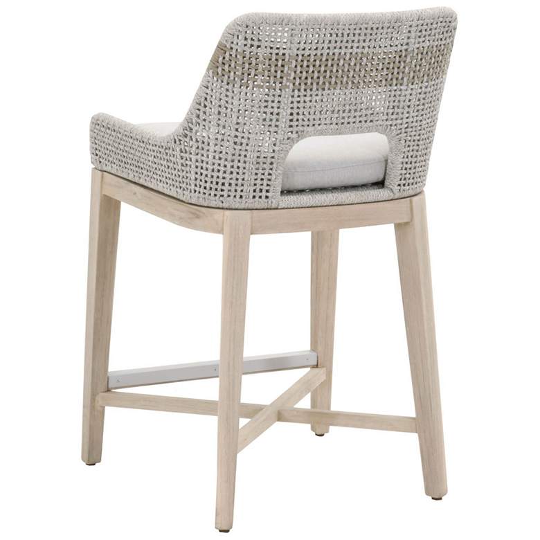 Image 4 Tapestry Outdoor Counter Stool, Taupe &amp; White Flat Rope, Taupe Stripe more views