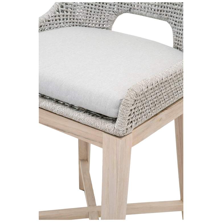Image 6 Tapestry Outdoor Counter Stool, Taupe & White Flat Rope, Taupe Stripe more views