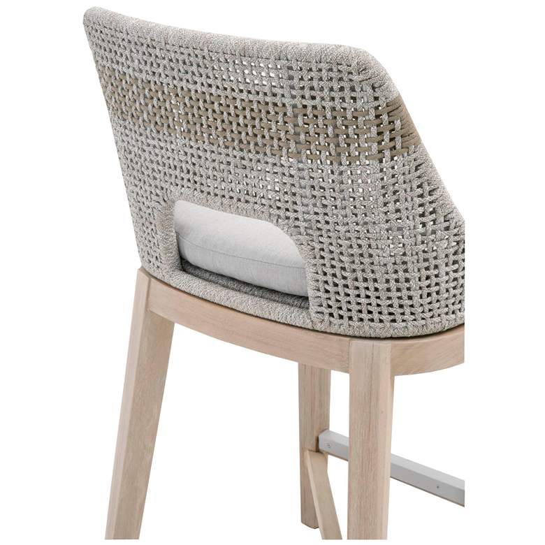 Image 7 Tapestry Outdoor Counter Stool, Taupe &amp; White Flat Rope, Taupe Stripe more views