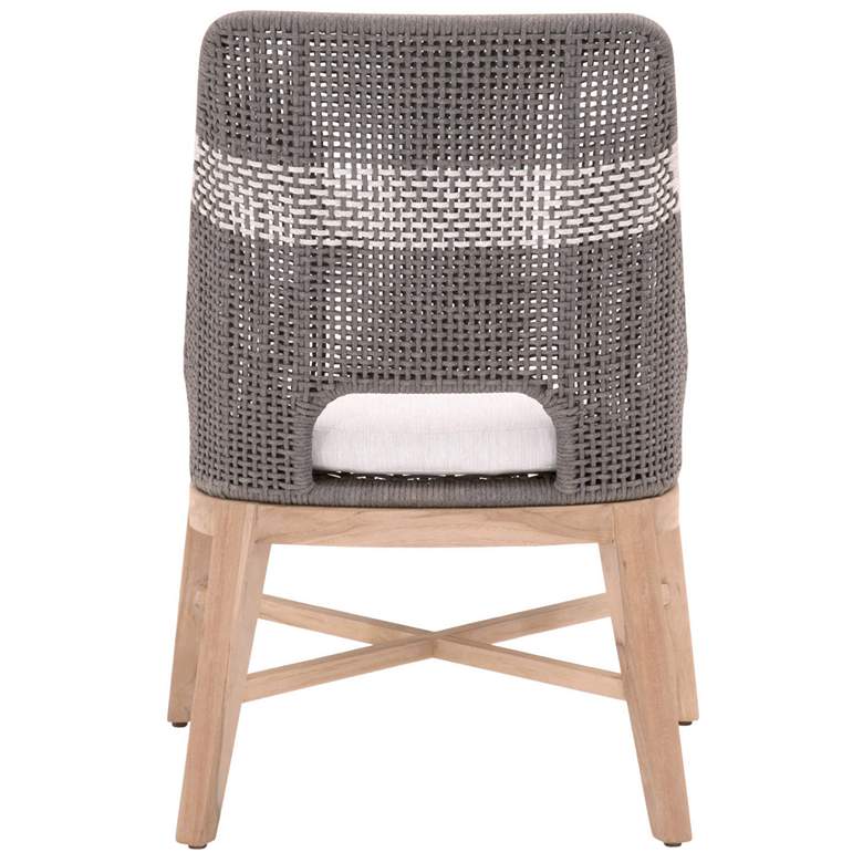 Image 5 Tapestry Outdoor Dining Chair, Dove Rope, White Speckle Stripe, Set of 2 more views