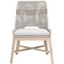 Tapestry Outdoor Dining Chair, Taupe &amp; White Rope, Taupe Stripe, Set of