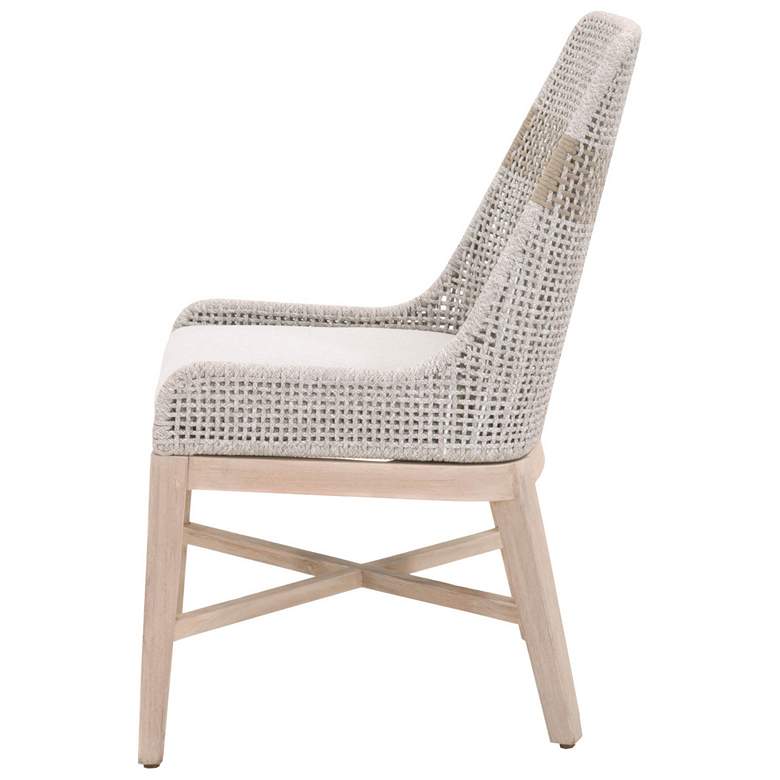 Image 3 Tapestry Outdoor Dining Chair, Taupe &amp; White Rope, Taupe Stripe, Set of more views