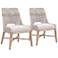 Tapestry Taupe and Gray Flat Rope Dining Chairs Set of 2