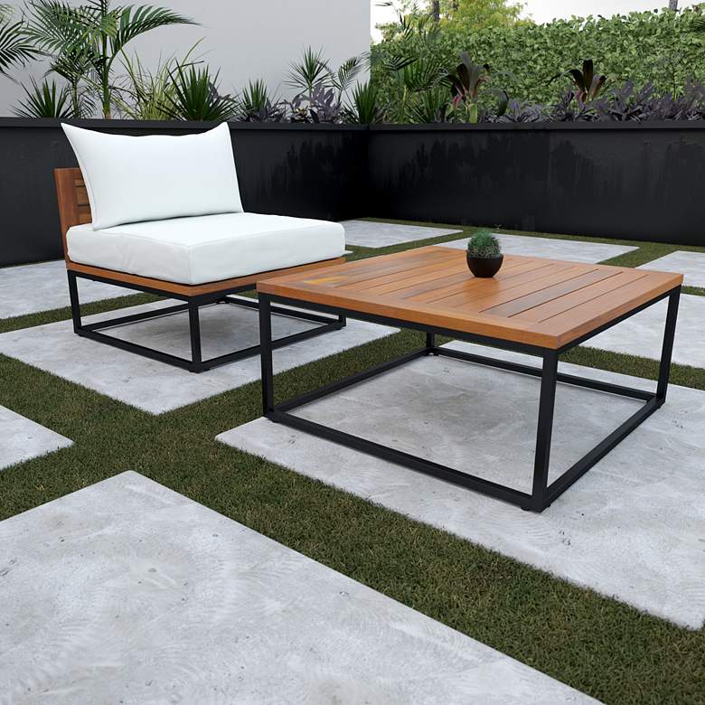 Image 1 Taradale Natural Black Outdoor 2-Piece Table and Chair Set