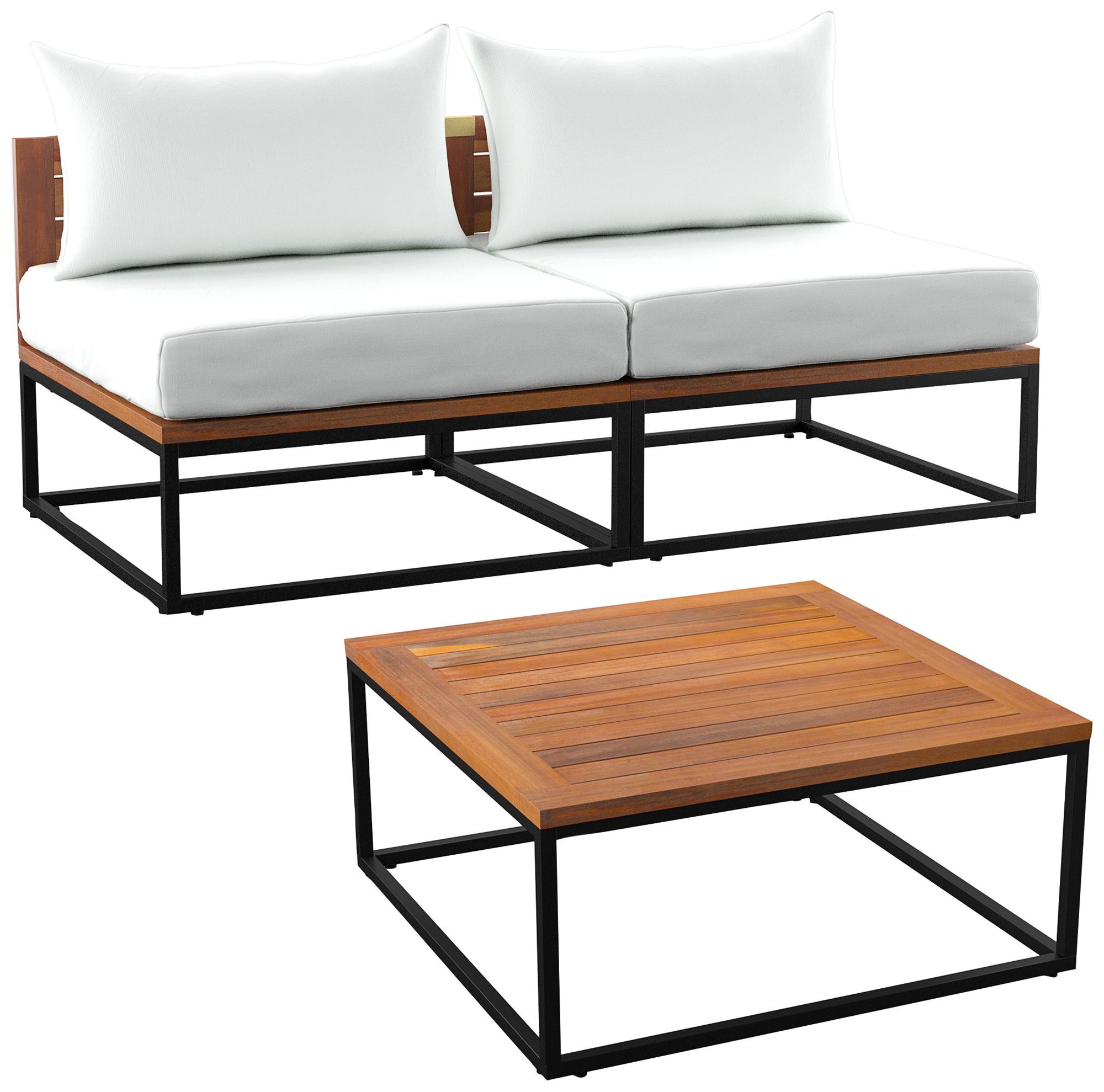 Image 2 Taradale Natural Outdoor 2-Piece Table and Loveseat Set