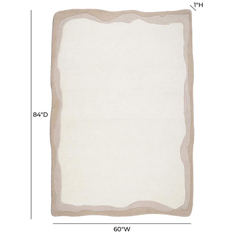 Image 6 Tarba Tan 5'x7' Rectangular Floor Rug more views