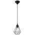 Tarbes - 1-Light Cage Pendant - Matte Black - 7 Inches