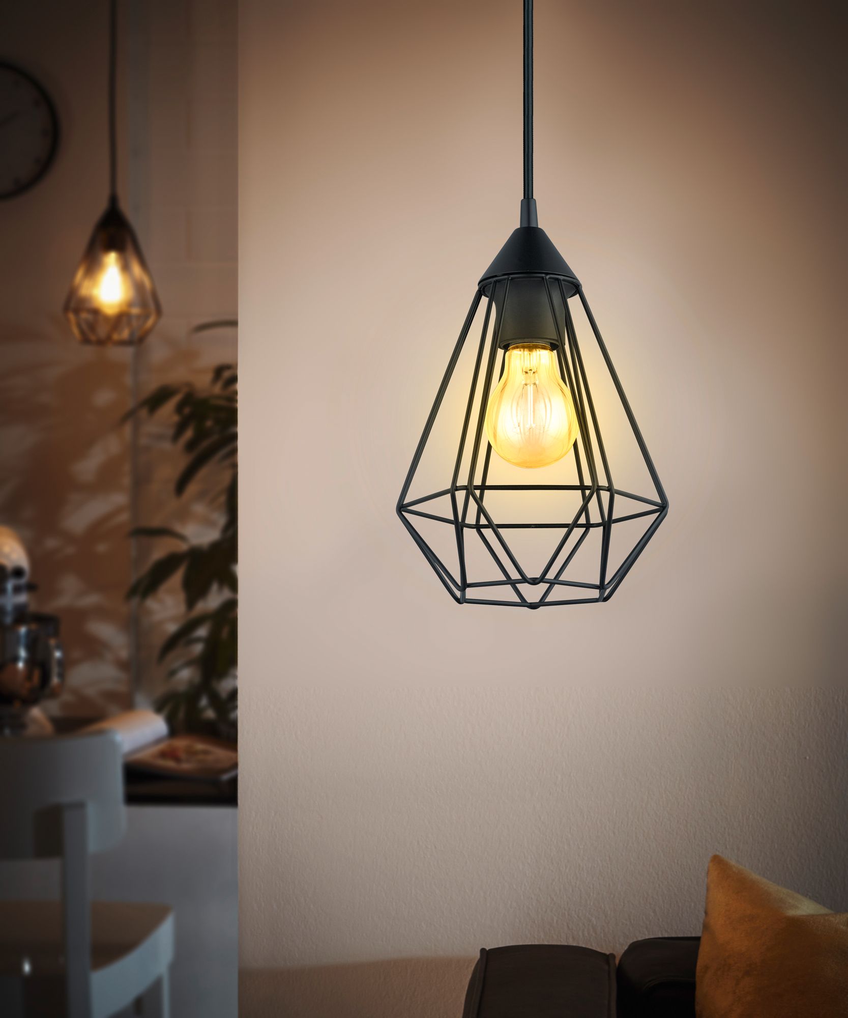 Image 4 Tarbes - 1-Light Cage Pendant - Matte Black - 7 Inches more views
