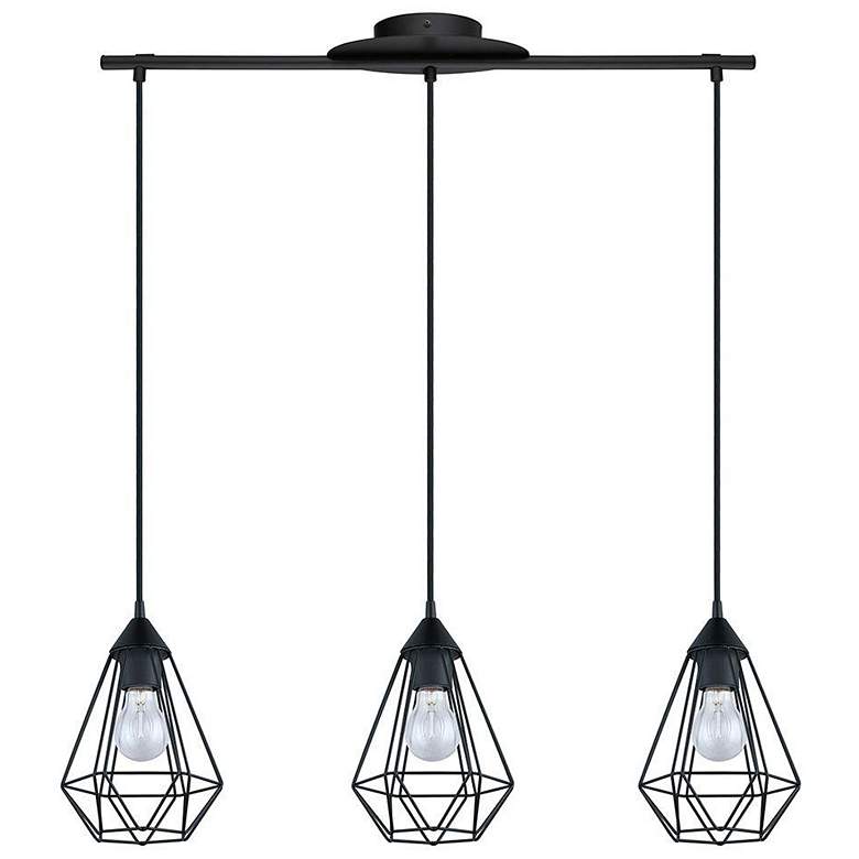 Image 1 Tarbes - 3-Light Multi Light Cage Pendant - Matte Black