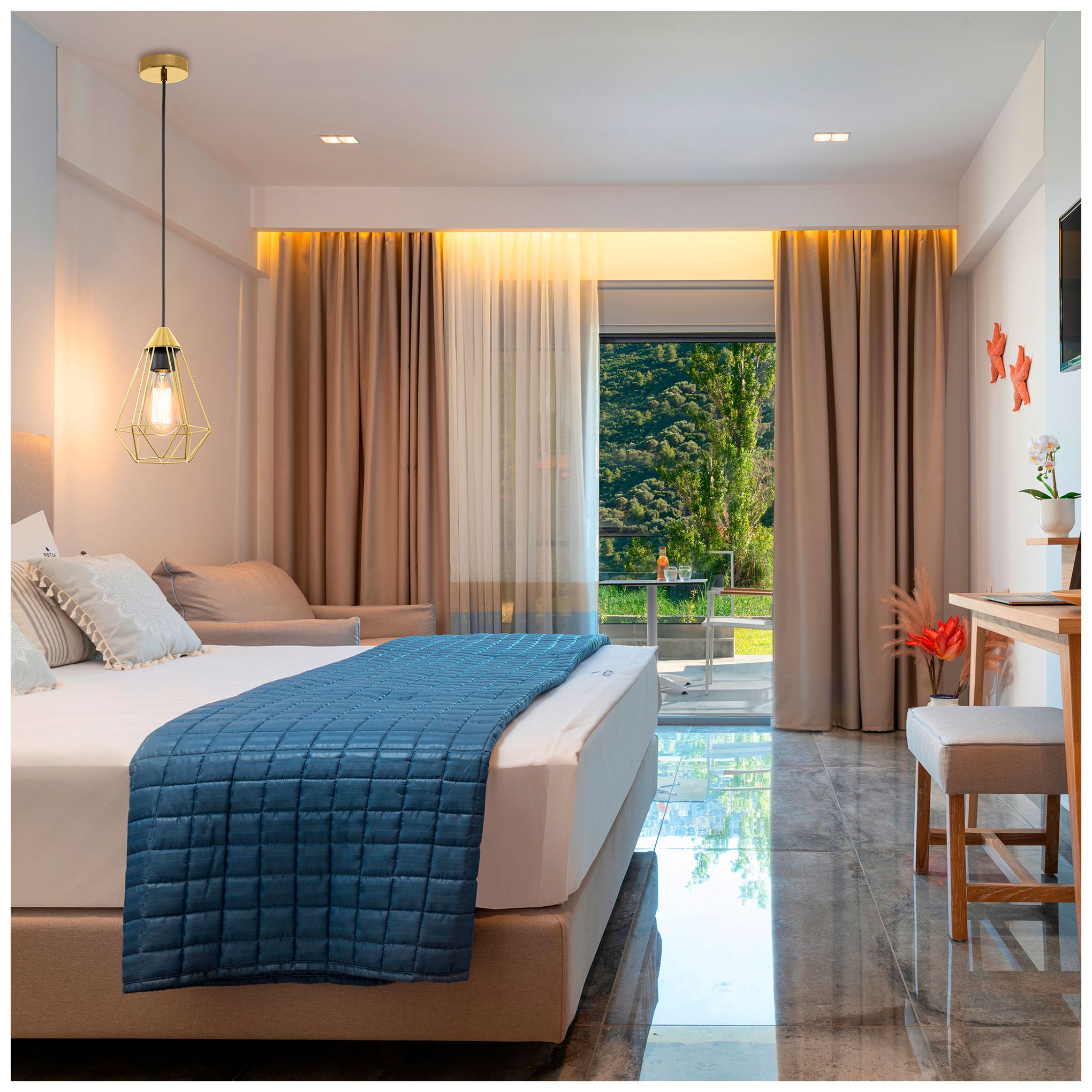 Image 2 Tarbes Brushed Brass Mini Pendant more views