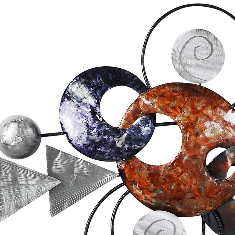 Image 3 Target 48" High Red Gray Black Etched Metal Wall Sculpture more views