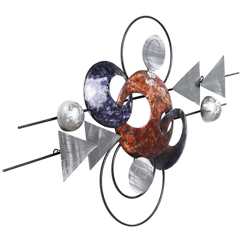 Image 5 Target 48" High Red Gray Black Etched Metal Wall Sculpture more views