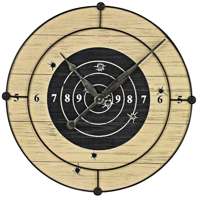 Image 1 Target Practice 20 inch Round Wall Clock