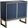 Tarim 35 3/4" Wide Blue and Gold 2-Door Accent Cabinet