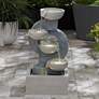 2_Tarin Four Bowl 23 1/2" High Gray Faux Stone Cascading Floor Fountain