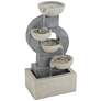 7_Tarin Four Bowl 23 1/2" High Gray Faux Stone Cascading Floor Fountain more views