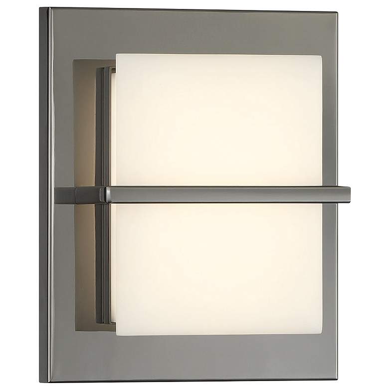 Image 2 Tarnos 8" High Gun Metal and Alabaster ADA LED Wall Sconce