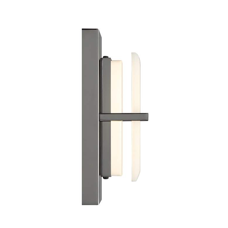Image 4 Tarnos 8" High Gun Metal and Alabaster ADA LED Wall Sconce more views