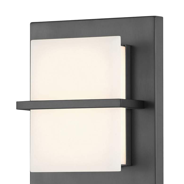 Image 6 Tarnos 8" High Gun Metal and Alabaster ADA LED Wall Sconce more views