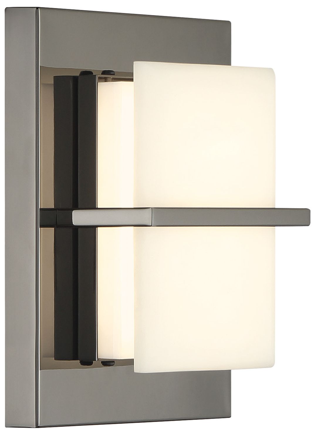 Tarnos 8" High Gun Metal and Alabaster ADA LED Wall Sconce