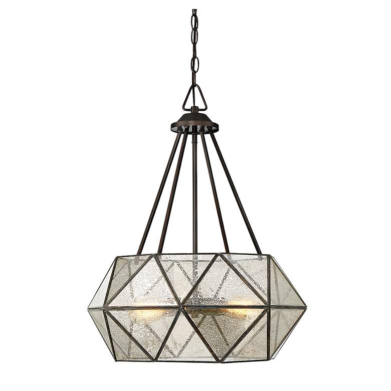 Image 1 Tartan 20" Wide Oiled Burnished Bronze 4-Light Pendant