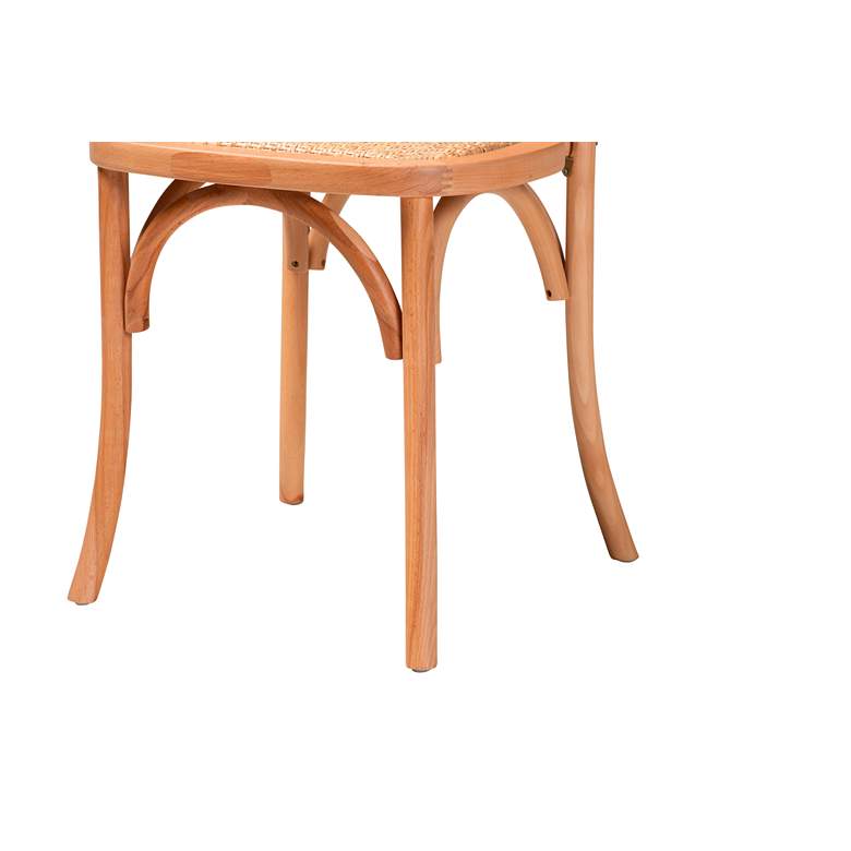 Image 4 Tartan Natural Rattan Brown Wood Dining Chairs Set of 2 more views