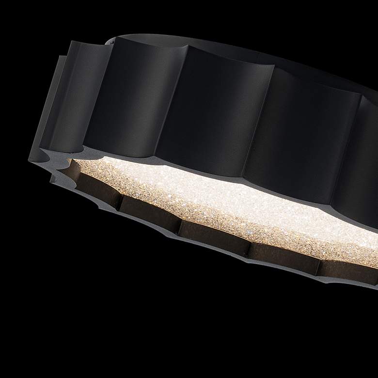 Image 3 Tarte 3.88"H x 11.75"W 1-Light Crystal Flush Mount in Black more views