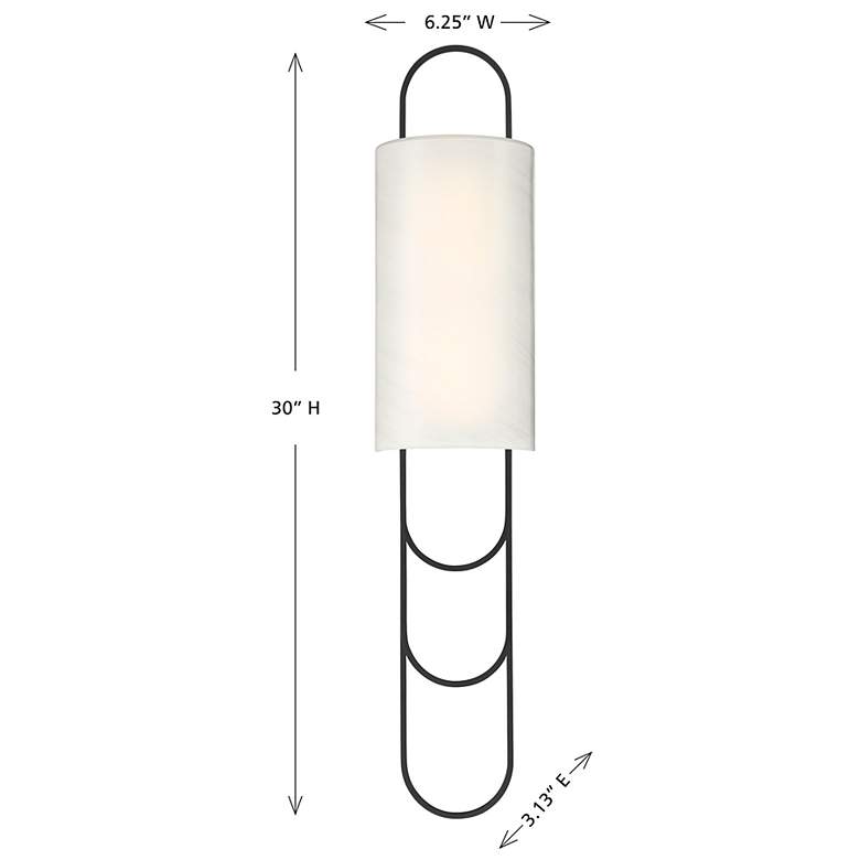 Image 7 Tartine 1-Light LED Wall Sconce in Matte Black more views