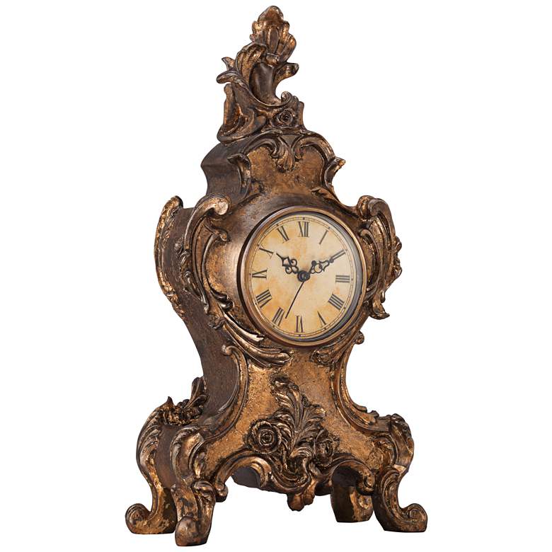 Image 6 Taryn Vintage Style 16 1/4 inch High Table Clock more views