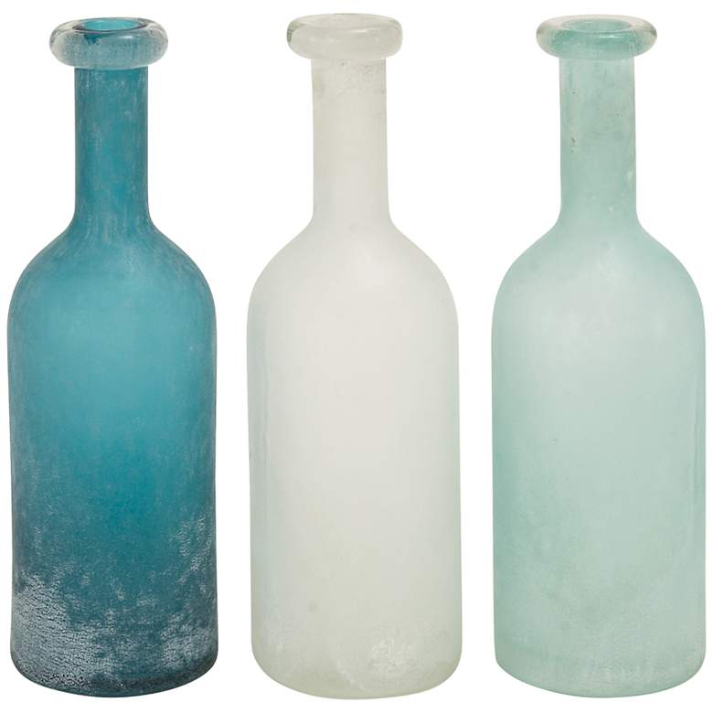 Image 1 Tascha Wine Bottle Vases Tri-Color Set of 3