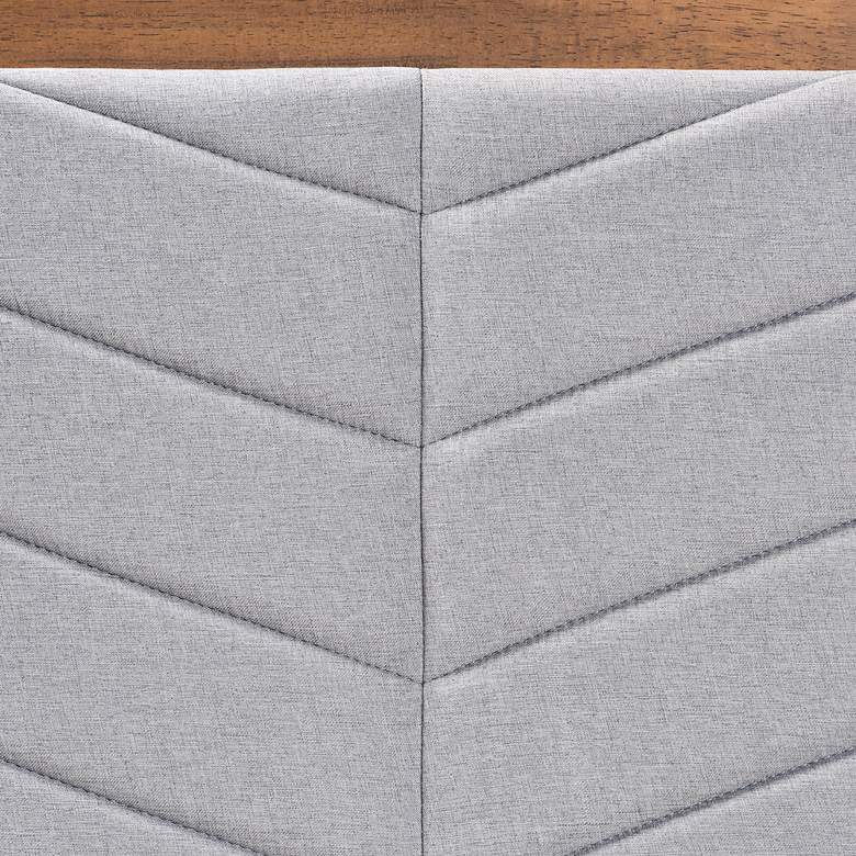 Image 5 Tasha Light Gray Fabric Walnut Brown Twin Size Platform Bed more views