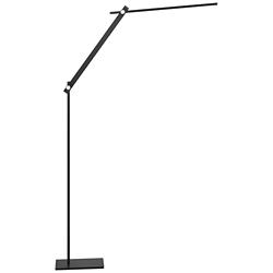 Task Portables Anodized Brushed Coal Black LED Floor Lamp