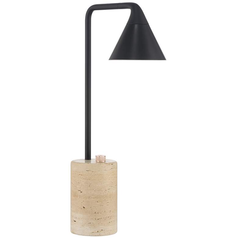 Image 1 Task Portables Coal Black LED Accent Table Lamp