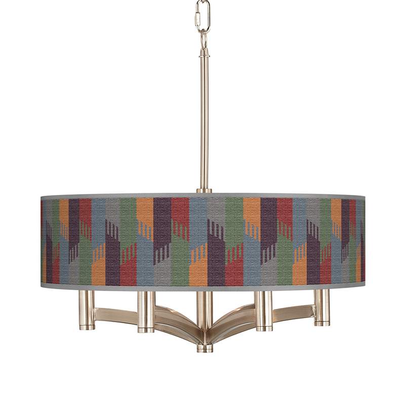 Image 1 Tassels Ava 6-Light Nickel Pendant Chandelier