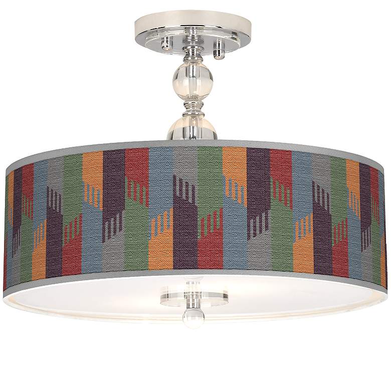 Image 1 Tassels Giclee 16" Wide Semi-Flush Ceiling Light