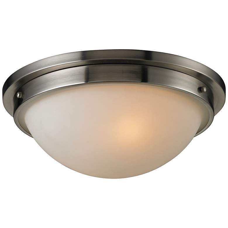 Image 1 Tassoni Collection 13 inch Wide Brushed Nickel Ceiling Light