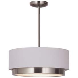 Image2 of Tate 15 3/4" Wide Brushed Nickel LED Pendant Light