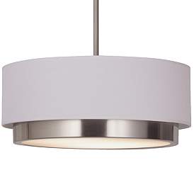 Image3 of Tate 15 3/4" Wide Brushed Nickel LED Pendant Light more views