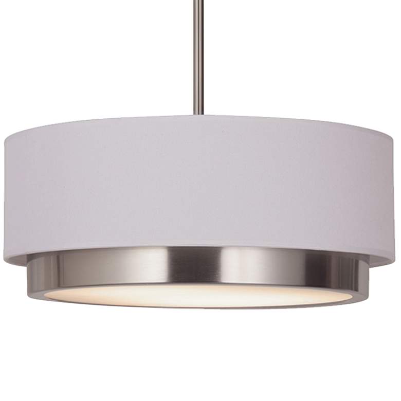 Image 3 Tate 15 3/4 inch Wide Brushed Nickel LED Pendant Light more views