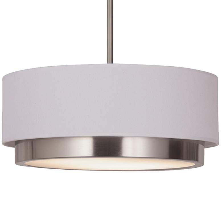 Image 3 Tate 15 3/4" Wide Brushed Nickel LED Pendant Light more views