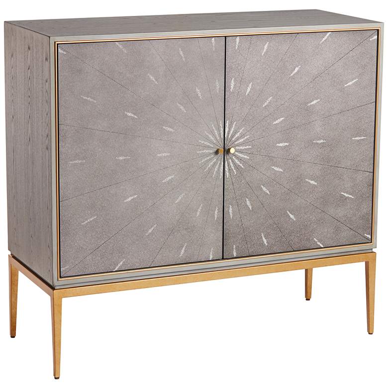 Image 2 Tate 2-Door Gray Wood Modern Accent Chest
